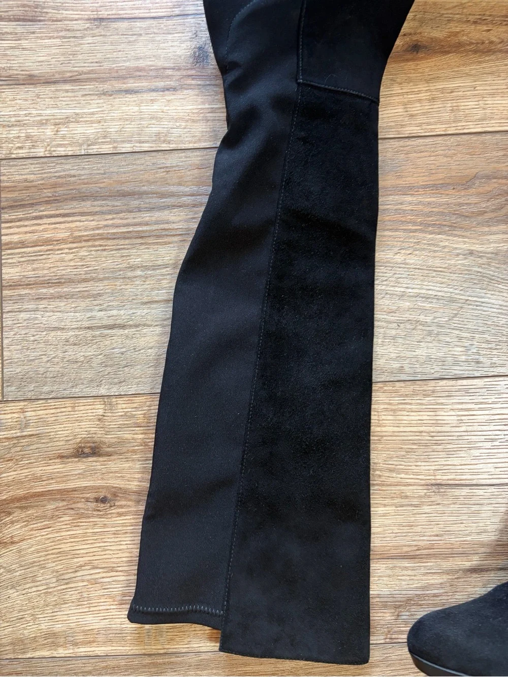 Stuart Weitzman black gothic blockette over-the-knee stretch boots